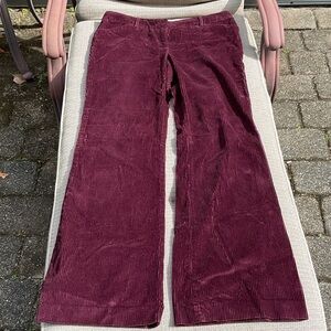 Body By Victoria Victoria's Secret The Christie Fit Burgundy Corduroy Pants, 10